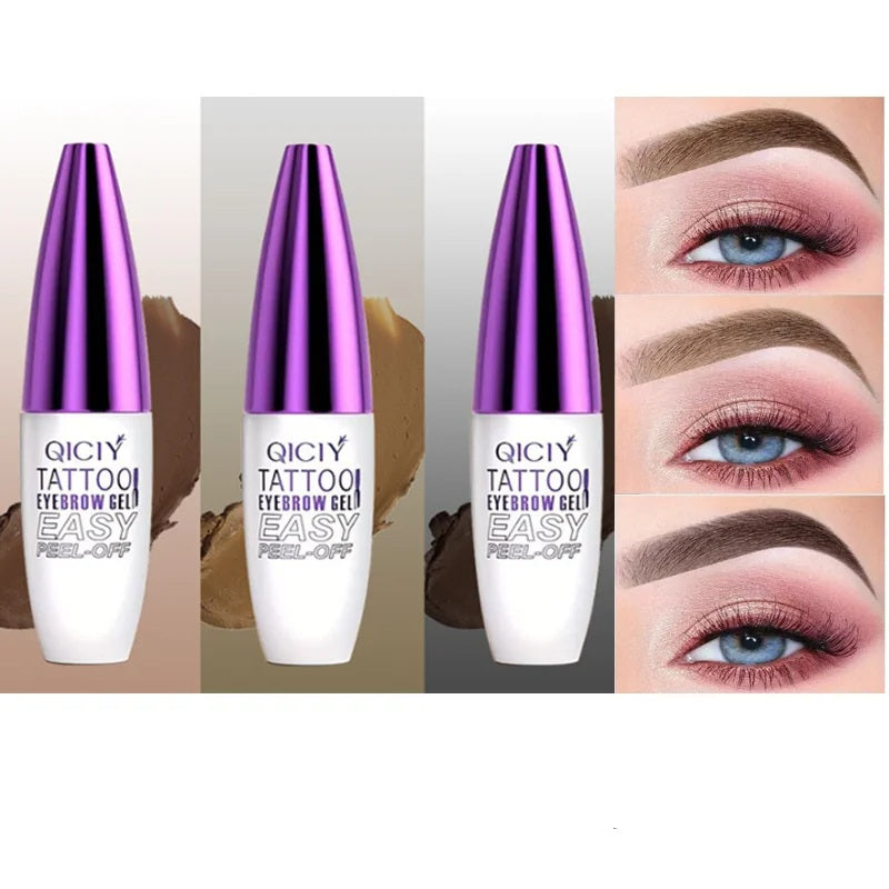 Lasting 3 Days Tattoo Eyebrow Gel – Easy Peel-Off, Smudge-Proof, Waterproof, Long-Wear Formula for Bold, Natural Brows Every Day