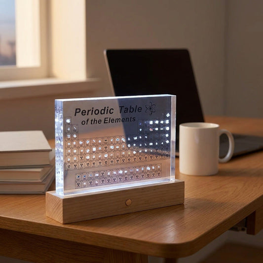 Acrylic Periodic Table with Real Elements – Perfect Gift for Science Enthusiasts & Students