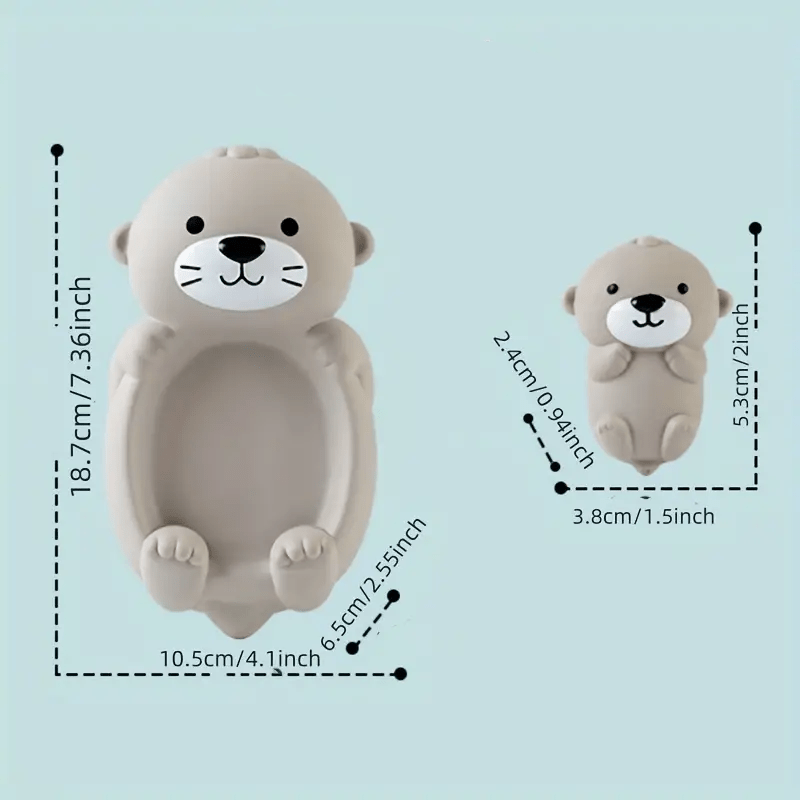Floating Otter Animal Bath Toy Set for Kids – Educational and Fun Water Play for Swimming Pools and Bathtubs, Durable and Colorful