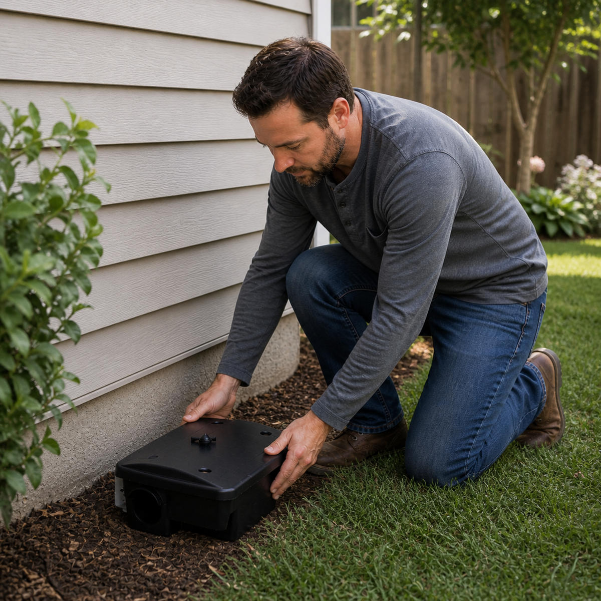 Rodent Trap Station Box – Durable Mouse Bait Box with Locking System, Professional Pest Control Solution for Home Use