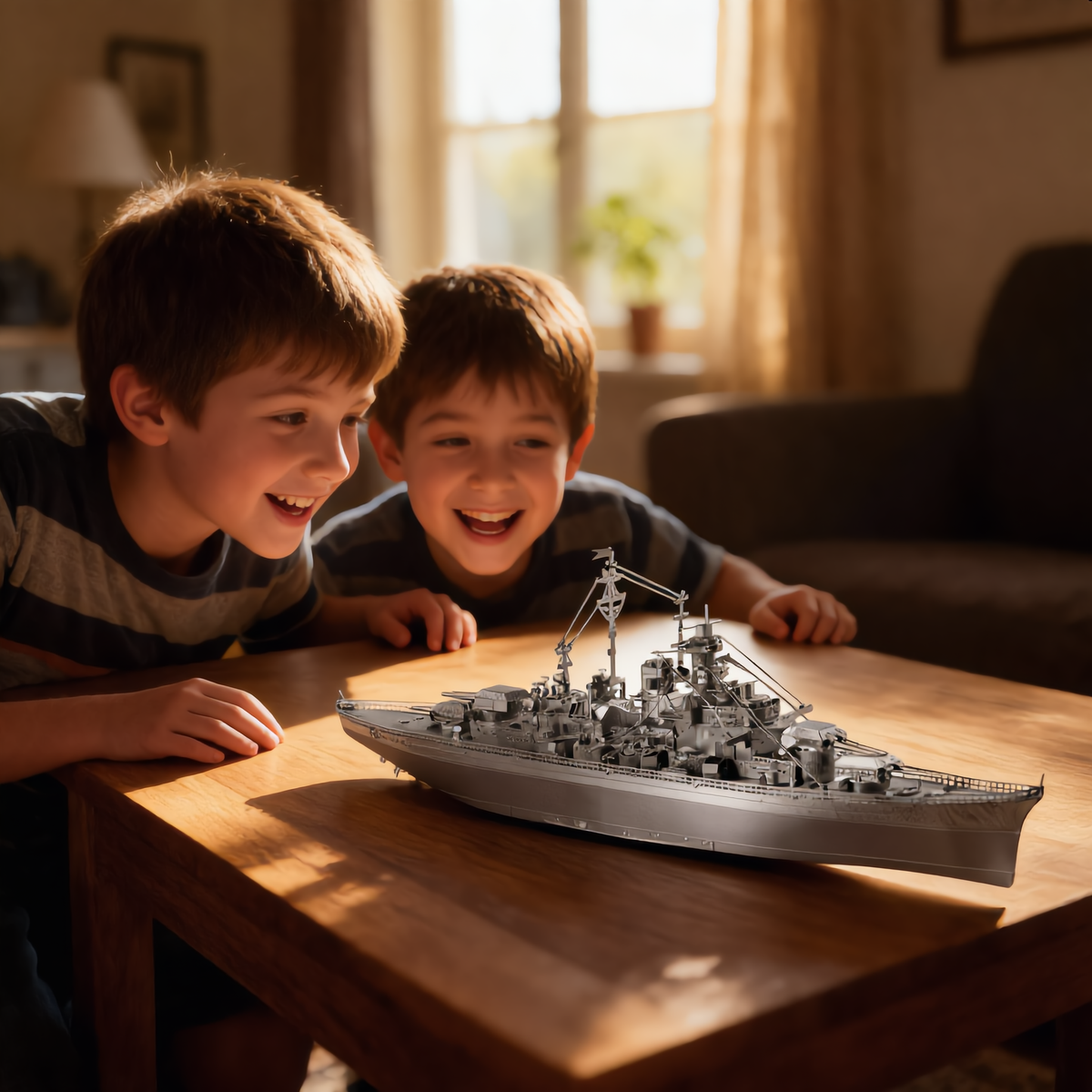 Battleship Bismarck 3D Puzzle – Metal Model Assembly Kit for Adult Hobbyists and Gift Giving