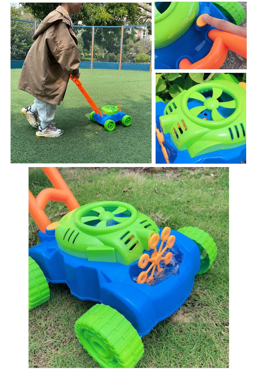 Outdoor Bubble Tank Car Toy – Motorized Bubble Blowing Trolley for Kids, Summer Play, Garden Fun & Gift Idea