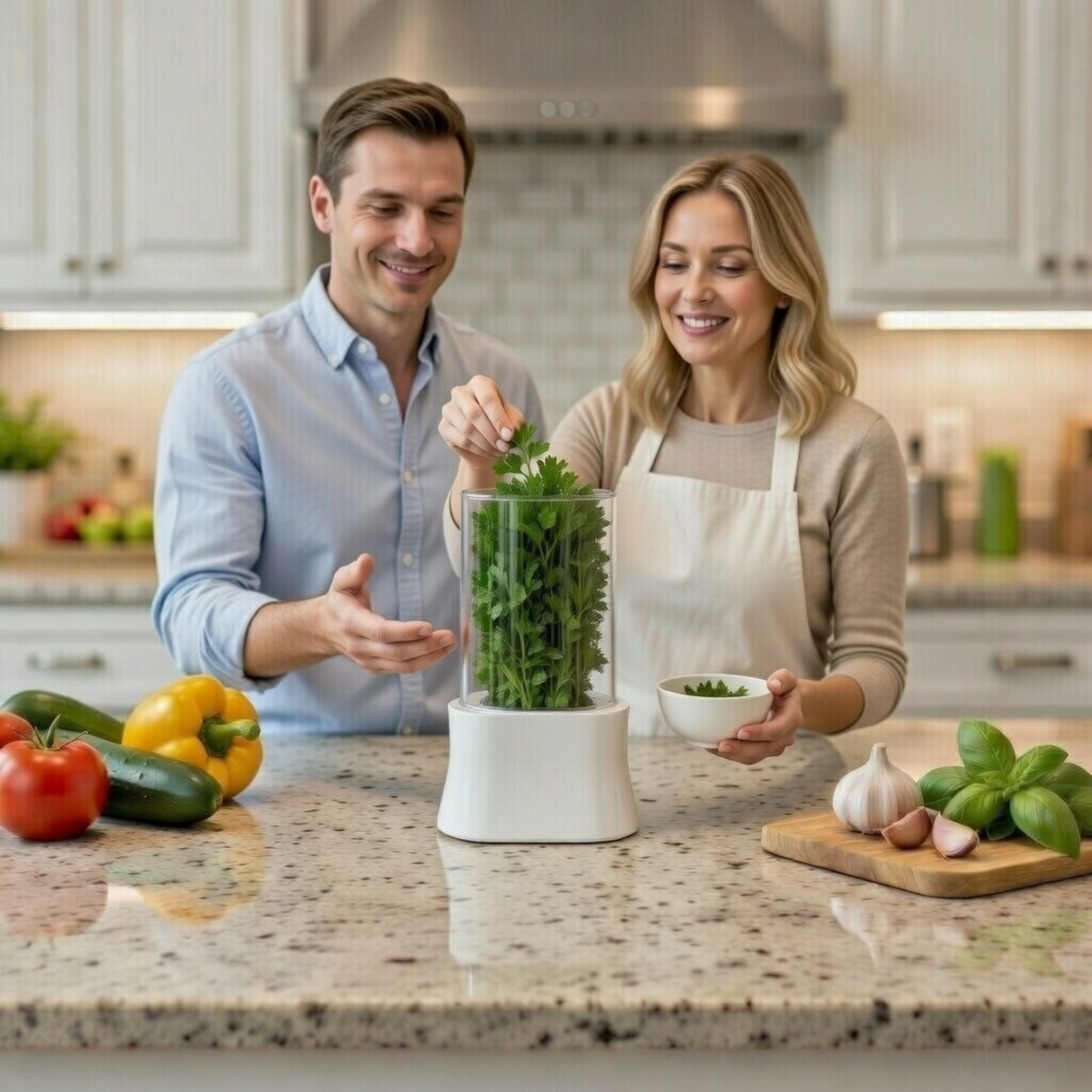 Herb Saver Container for Refrigerator – Fresh Herb Keeper Pod for Cilantro, Parsley and Vegetable Storage Kitchen Tool