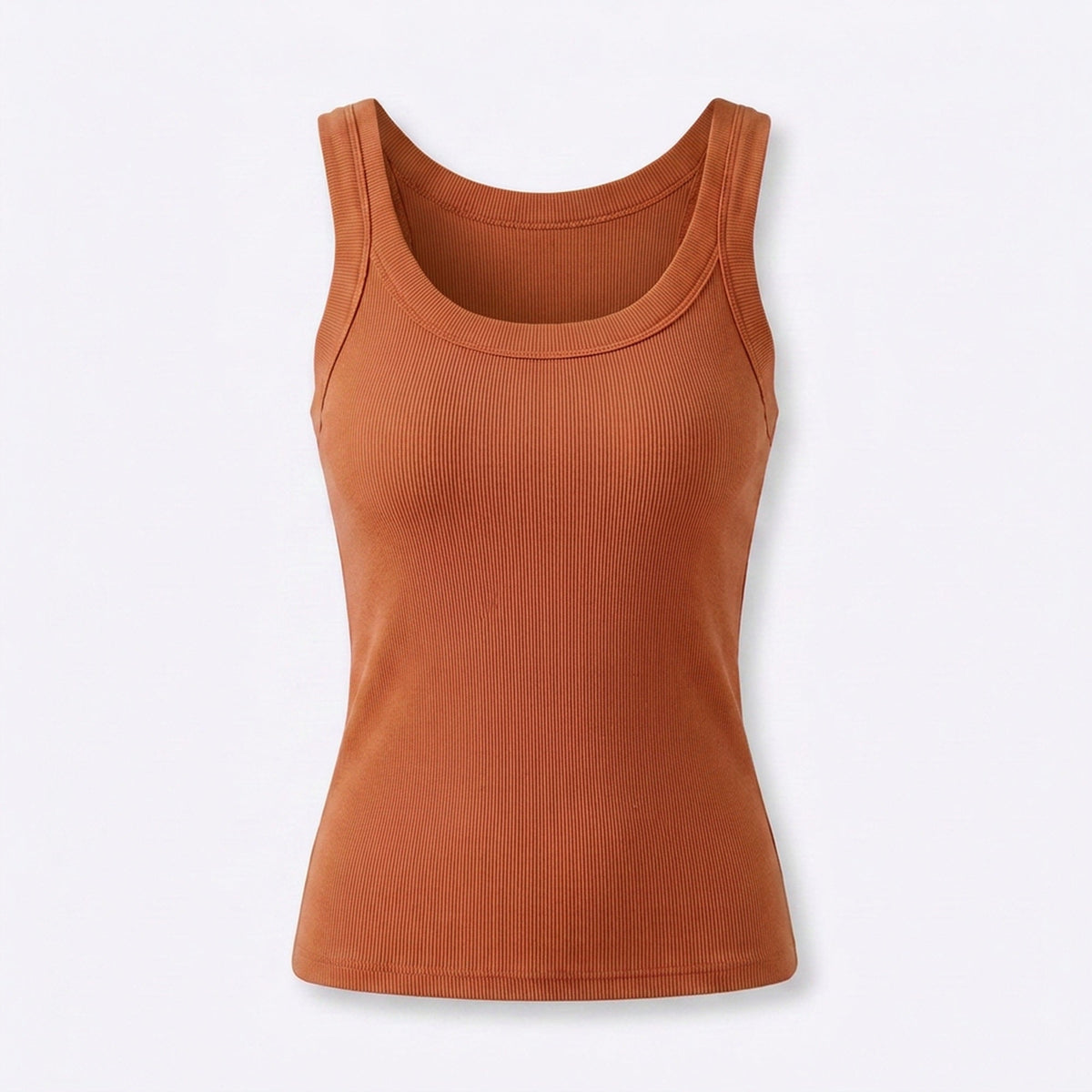 Women’s Basic Ribbed Tank Top – Solid Round Neck Camisole with Stretch Fit for 2026 Summer Wardrobe Essentials