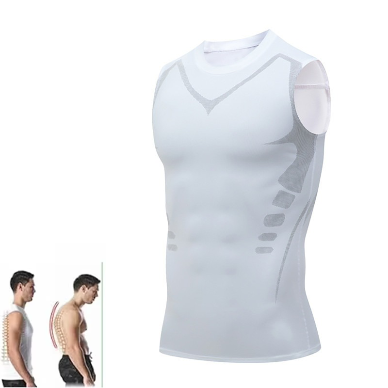 Ice-Silk Men’s Shaping Vest – Slimming Compression Tank Top for Tummy Control, Quick-Dry Fitness Wear for a Sculpted Look