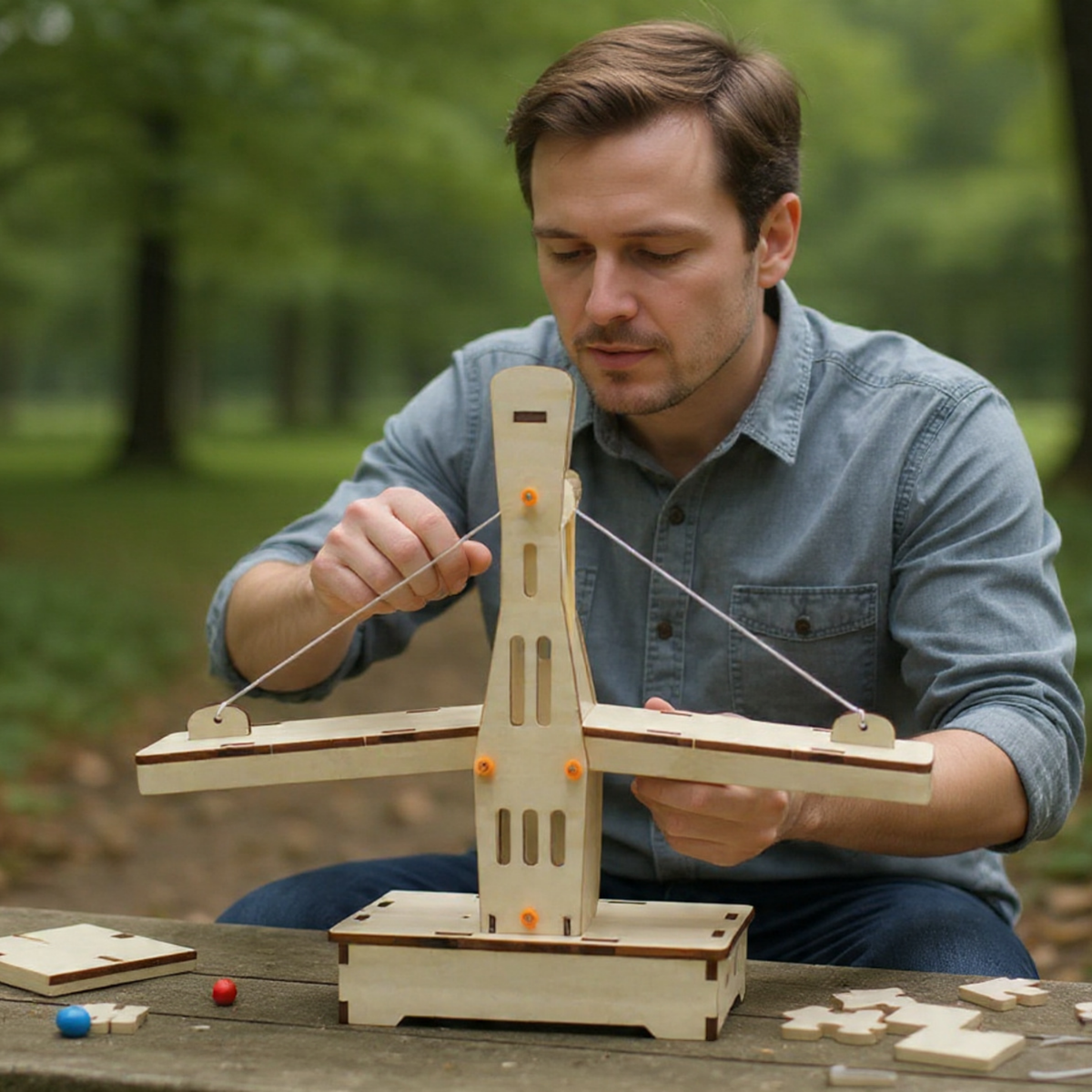 DIY Suspension Bridge Science Model Kit – Physics Technology Educational Toy for Students Hands-On Learning and School Projects