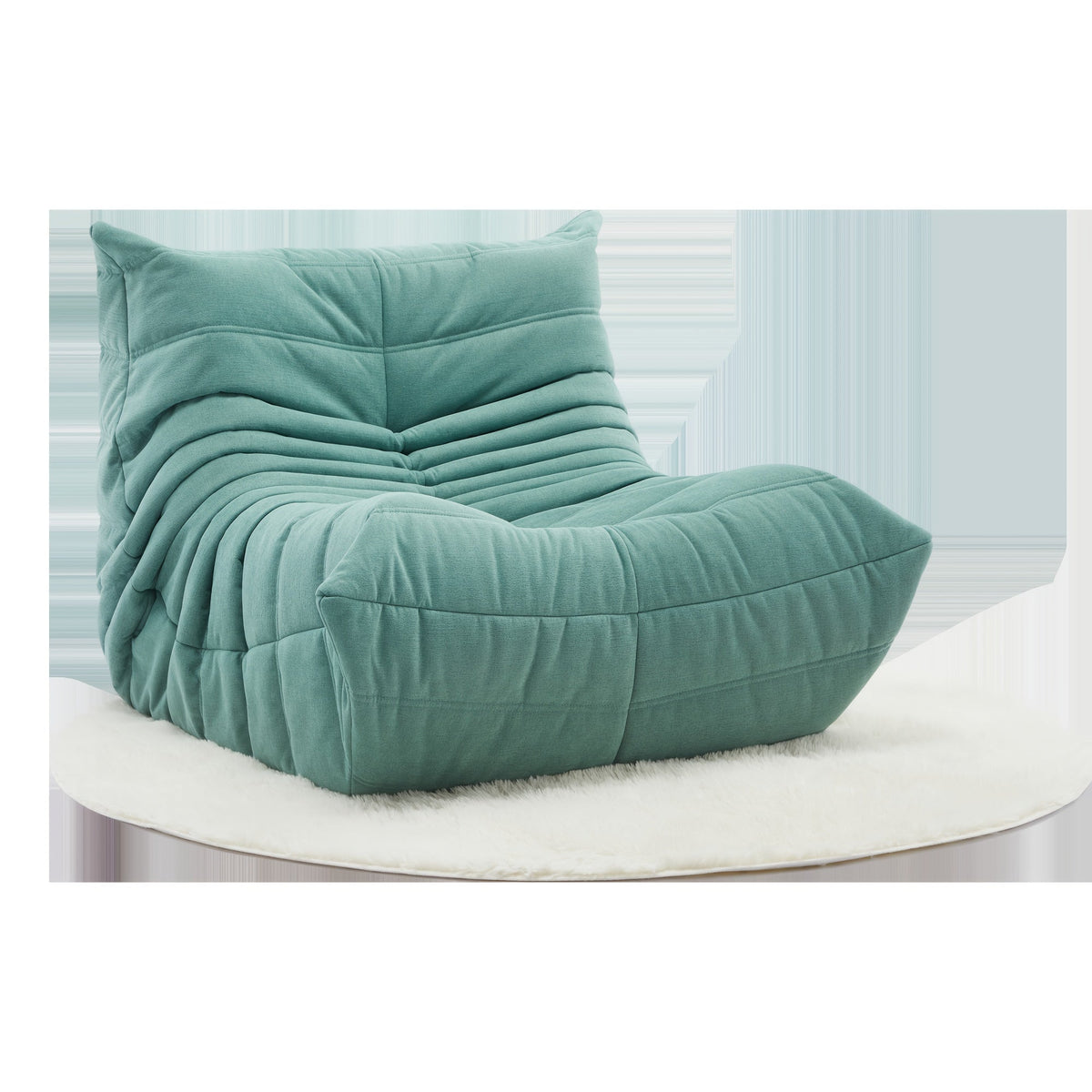 Caterpillar Bean Bag Sofa Chair – Single Lazy Lounge with 45D Sponge Filling, Soft Modern Design for Bedroom or Living Room Comfort