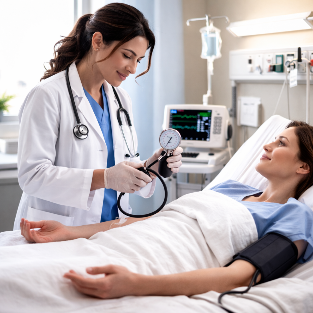 Manual Blood Pressure Monitor Kit – Aneroid Sphygmomanometer with Stethoscope and Multiple Cuff Sizes for All Ages