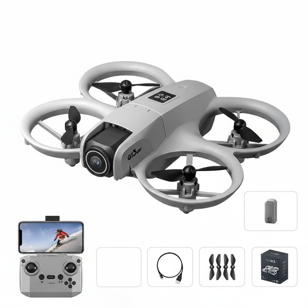 Mini Dual-Camera Drone – GT3 4K Panoramic Photography, Obstacle Avoidance, Lightweight Design with Rechargeable Battery