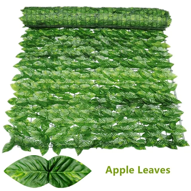Artificial Leaf Fence Panels Faux Hedge Privacy Fence Screen Greenery for Outdoor Garden Yard Terrace Patio Balcony Decorations