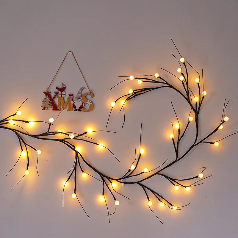 LED Maple Vine Light – Tree Branch Rattan Wall Decor for Christmas, Bedrooms & Warm Aesthetic Home Lighting