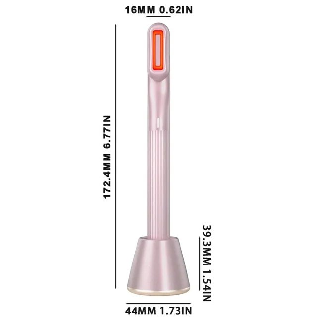 Skincare Wand - 4-in-1 Therapeutic Warmth Face Massager Tool with Red LED Light