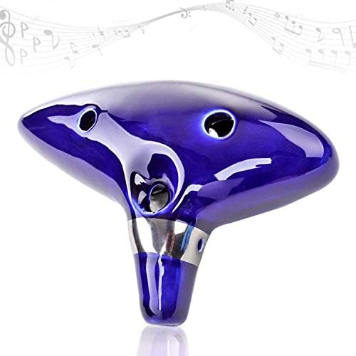 Alto C Ocarina Flute – 12-Hole Professional Folk Music Instrument with Songbook, Display Stand, and Protective Carry Bag