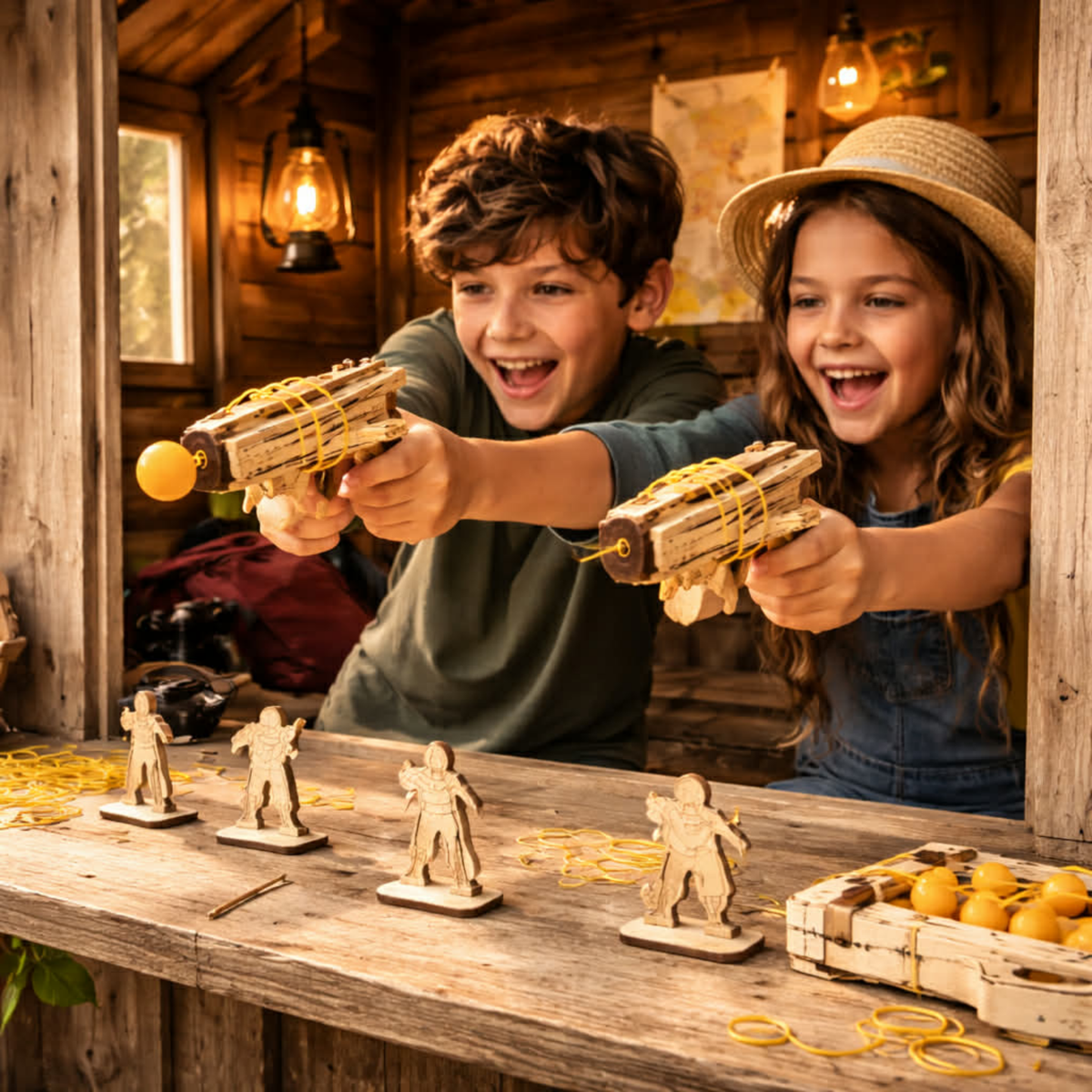 DIY Wooden Rubber Band Gun Puzzle Kit – Creative Assembly Building Block Pistol Model Toy for Kids Engineering Play
