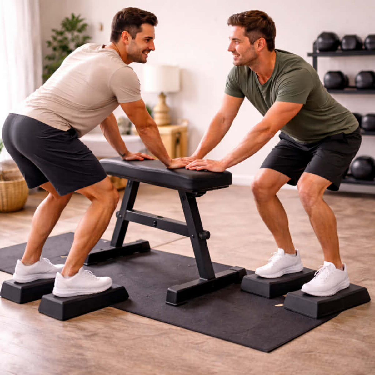 Yoga Bricks Squat Wedge Blocks – Adjustable Non-Slip Slant Boards for Stretching, Strength Training and Improved Flexibility Support