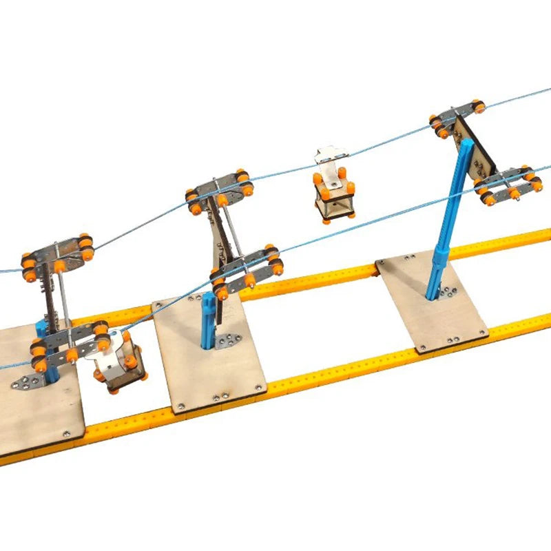 Cable Car Model Kit System Model- DIY Science Educational Toy with Physics Learning, Creative Building Set for Kids