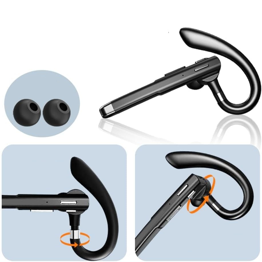 Noise-Cancelling Bluetooth Sports Headset – Waterproof Digital Display Single Ear Earbuds for Running, Calls, Gym & Daily Workouts
