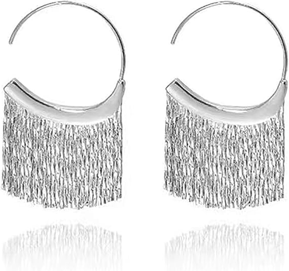 925 Sterling Silver Snake Bone Tassel Earrings – Elegant Long Dangle Earrings for Women’s Parties, Jewelry Gifts & Everyday Luxury Style