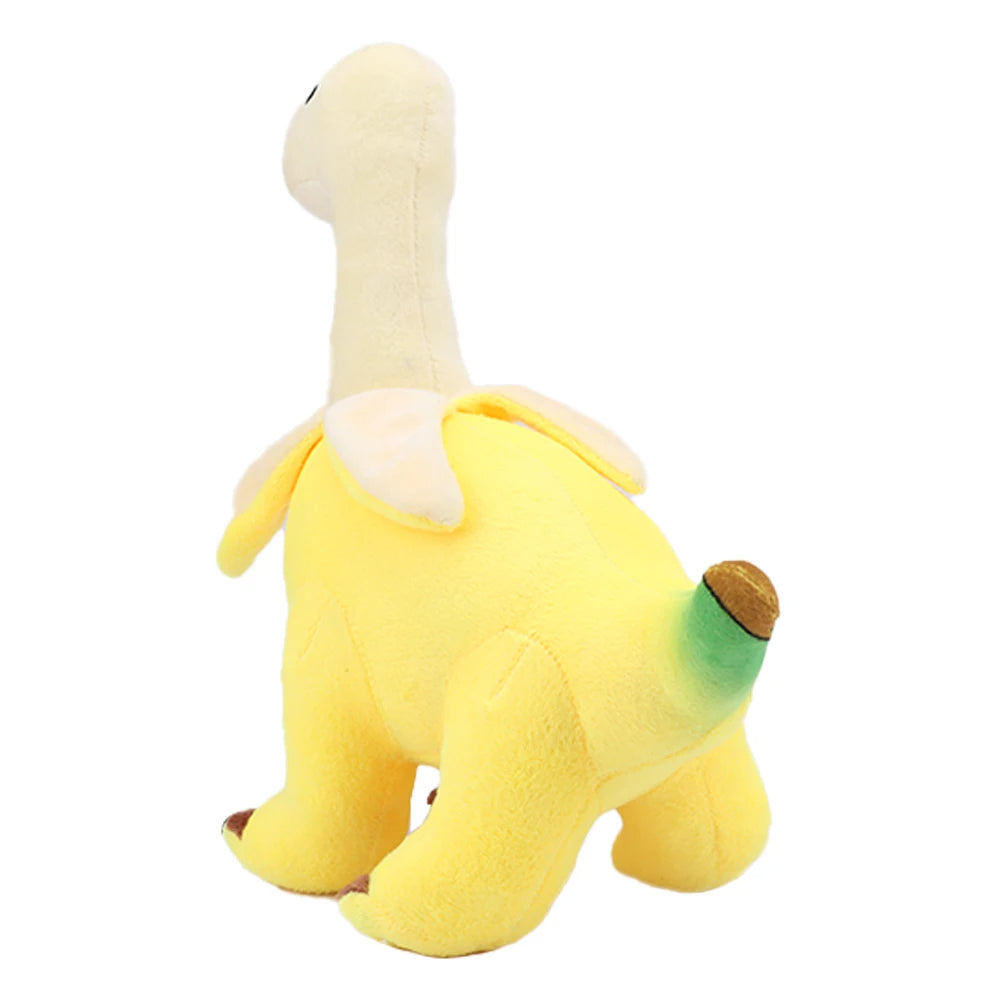 Banana Brontosaurus Plush Toy – Soft Dinosaur Stuffed Animal, Kawaii Peeled Plushie Gift for Kids & Collectors, Cuddly & Unique