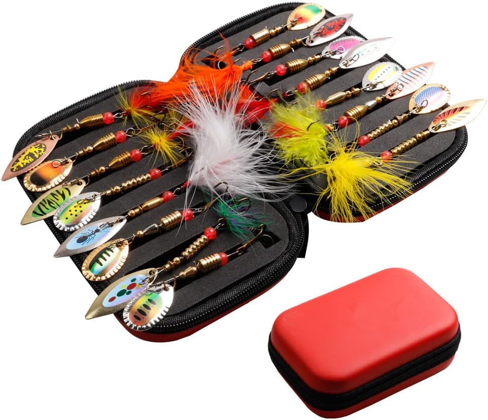 Metal Spoon Spinner Bait Kit – 16pcs Durable Fishing Lures with Storage Box Perfect for Pike, Bass, and Outdoor Fishing Adventures