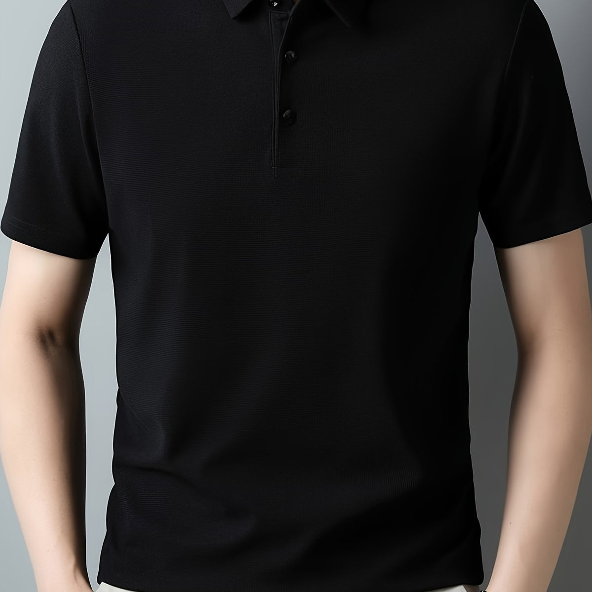 Men’s Short Sleeve Henley Shirt – Casual Lapel Collar Golf Top, Breathable Summer Sportswear for Outdoor Activities