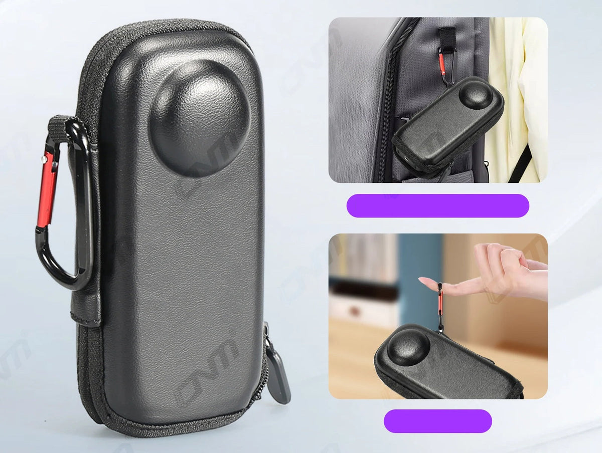 Portable Hard Carrying Case for Insta360 X5 – Compact Travel Storage Bag with Shockproof Protection for Camera & Accessories