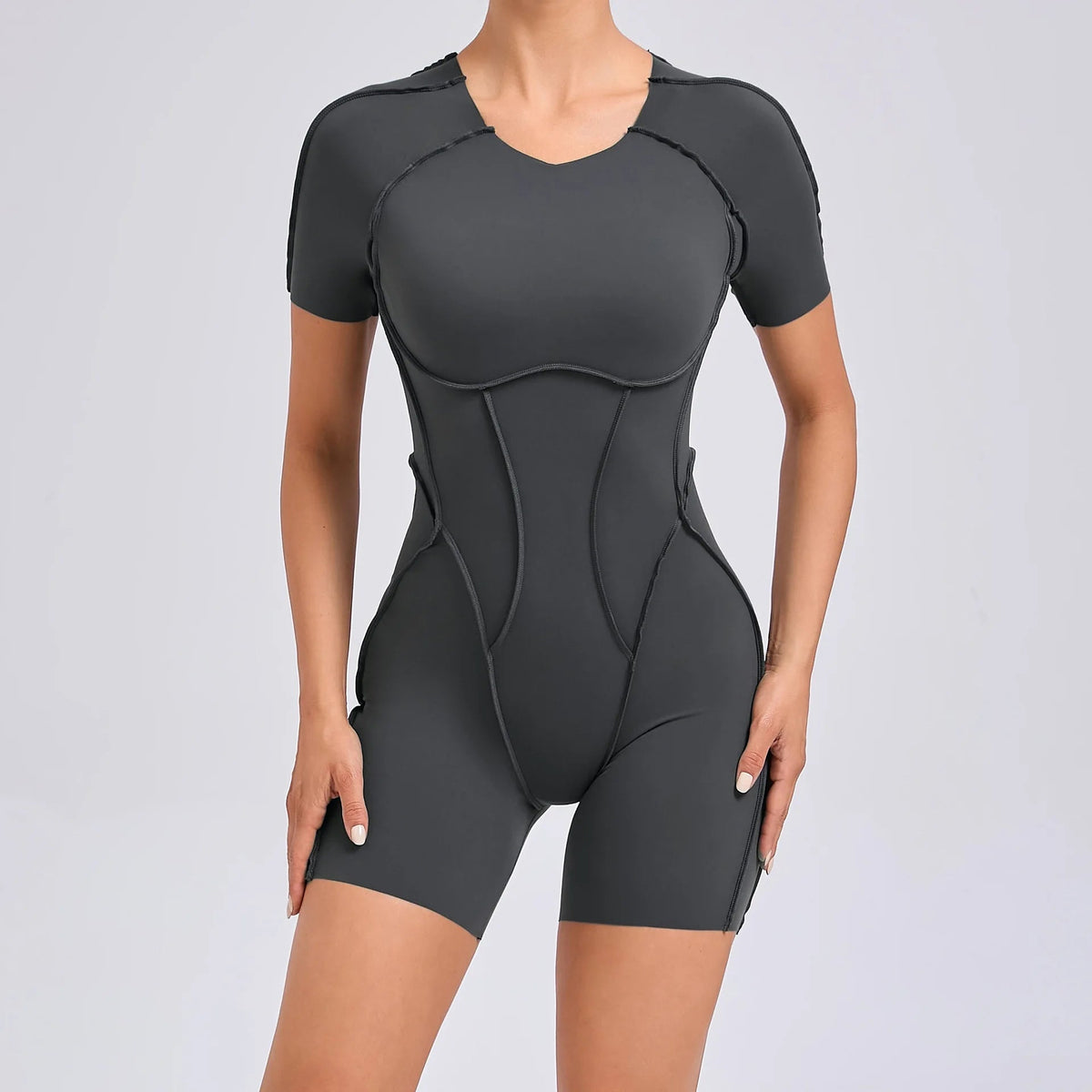 Women Workout Jumpsuit – Long Sleeve Fitness Overalls for Yoga, Gym Training and Active Sportswear Style