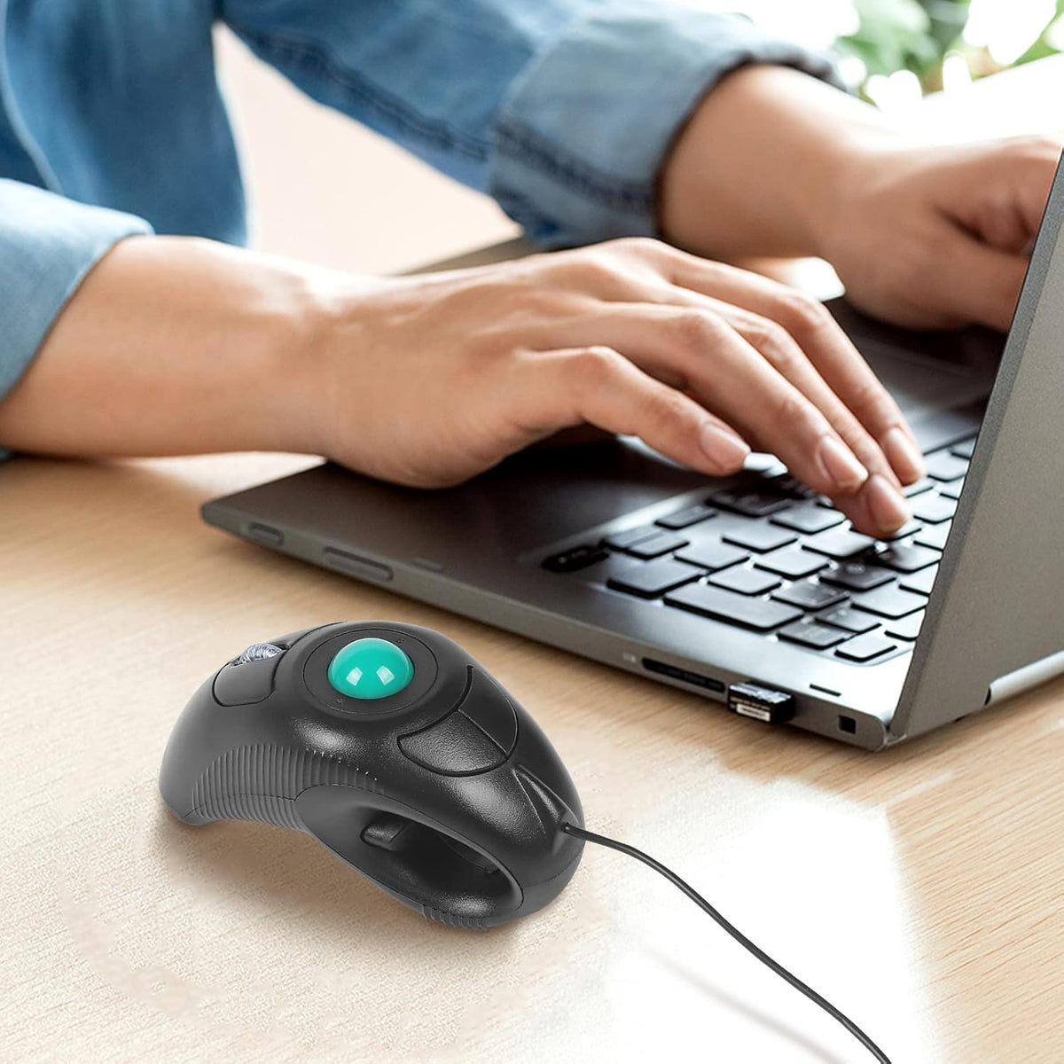 USB Mini Trackball Mouse – 4D Portable Finger-Controlled Handheld Device with Accurate Cursor Movement
