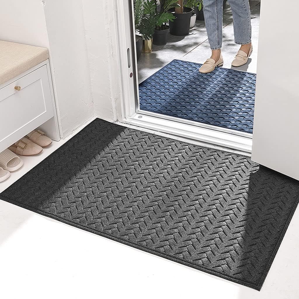 Large Non-Slip Outdoor Entryway Door Mat – Nordic Style Polyester Mat for Hotel, Porch, or Home Front Entrance Protection