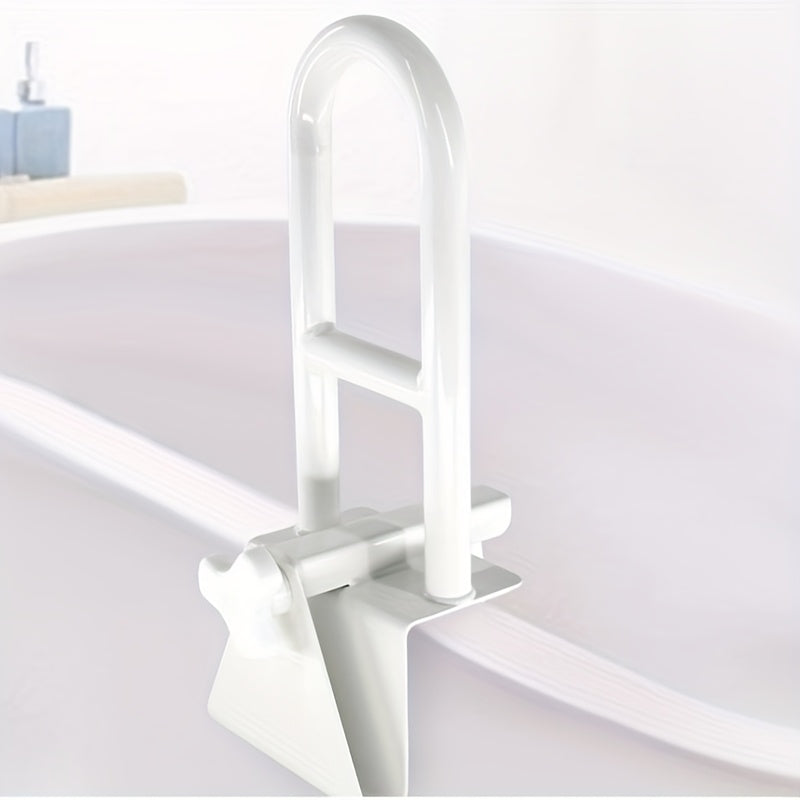 No-Drill Safety Bathtub Handrail – Handle for Seniors, Anti-Slip Bathroom Support Bar for Safe Entry and Exit, Plastic Alloy