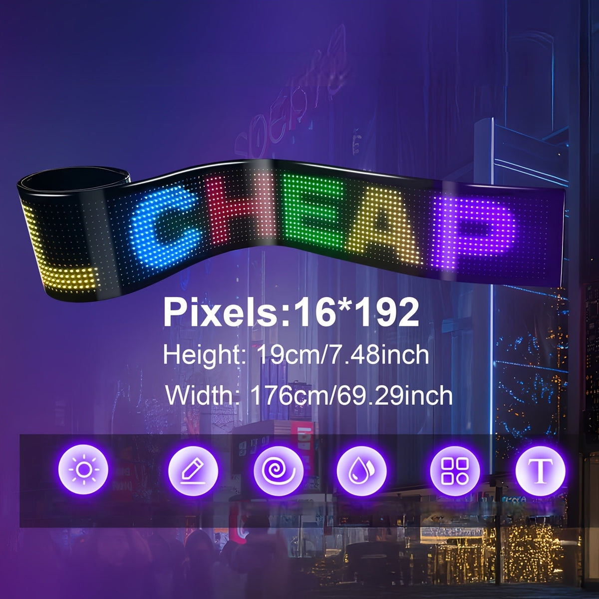 Programmable LED Scrolling Sign – Flexible Matrix Display Board with Custom Messages for Businesses, Shops, Events, and Creative Advertising