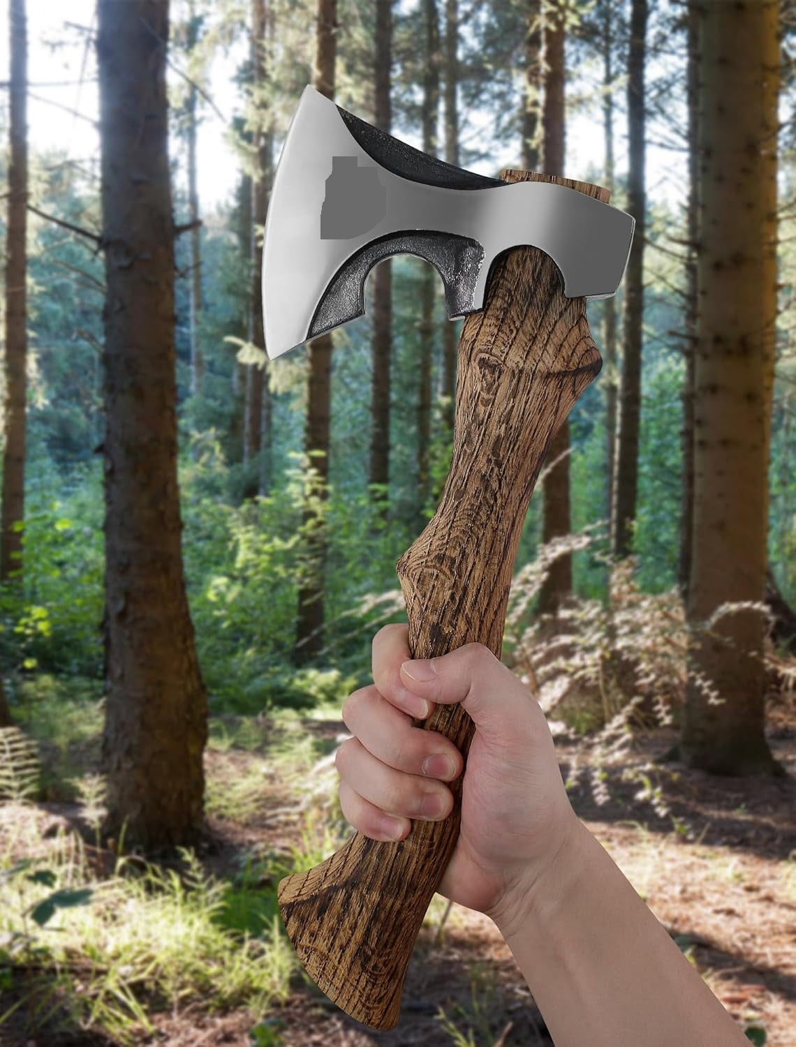 Japanese Forged DC53 Steel Survival Axe – High Hardness Logging Tool, Tactical Hand Axe for Camping, Home Use & Forest Adventures