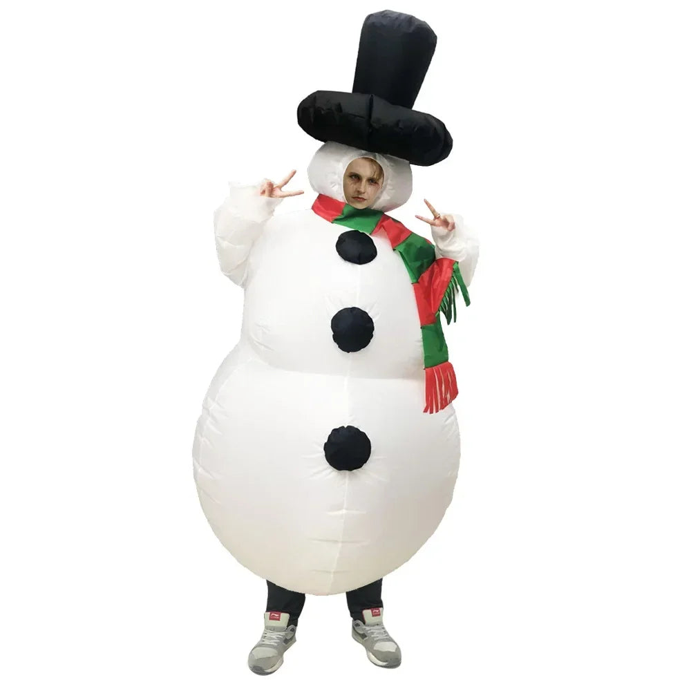 Inflatable Christmas Party Costume – Santa, Snowman & Tree Air Suit for Holiday Events, Mascots & Fun Festive Dressing