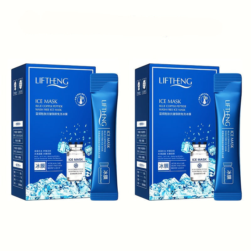 Blue Copper Peptide Ice Mask – Hydrating Freeze-Dried Skincare for Glowing, Firm, and Rejuvenated Complexion Anytime