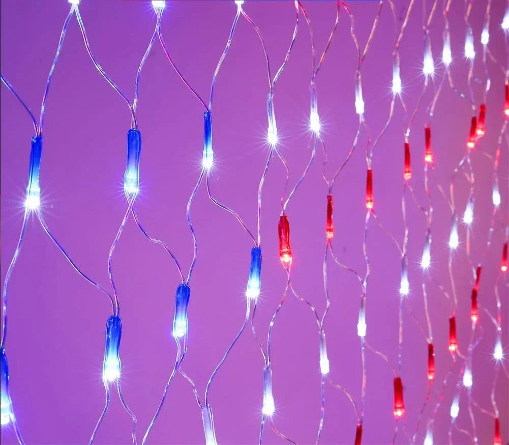 LED String Lights American Flag – Patriotic Home Décor for Yard, Garden, Festivals, Holidays, and Outdoor Celebrations with Vibrant Illumination