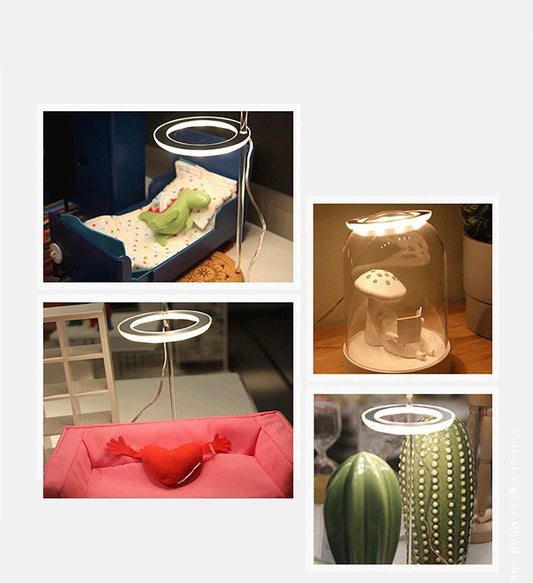 Angel Ring LED Grow Light - USB Full Spectrum Lamp for Indoor Plants & Seedlings