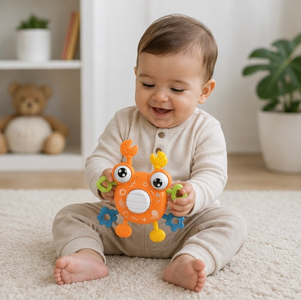 Baby Finger Exercise Toy - Early Learning Rattle and Hanging Bell Set for Newborn Sensory Development and Motor Skills
