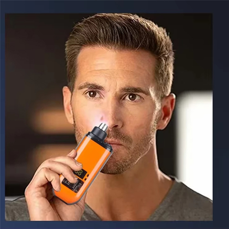 Stainless Steel Nose & Eyebrow Trimmer – 2-in-1 Portable Painless Grooming Tool for Men’s Facial Hair Care