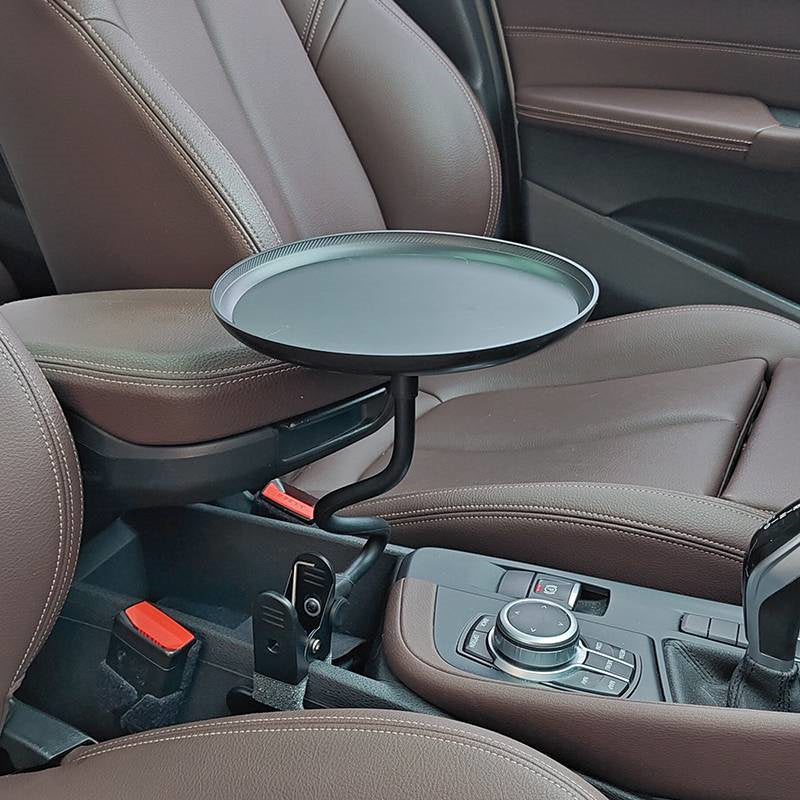 Versatile Car Travel Drink Holder – Multi-Purpose Round Tray for Food, Beverages, and Phones, Perfect Dining Organizer for Road Trips, Daily Commutes, and Family Travel