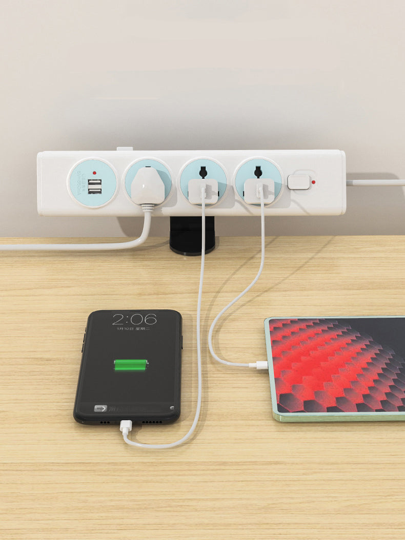 Under Desk Power Strip Holder Cable Organizer - No Drill Power Organizer with Wire Management Tray, Space Saving Desk Setup Solution