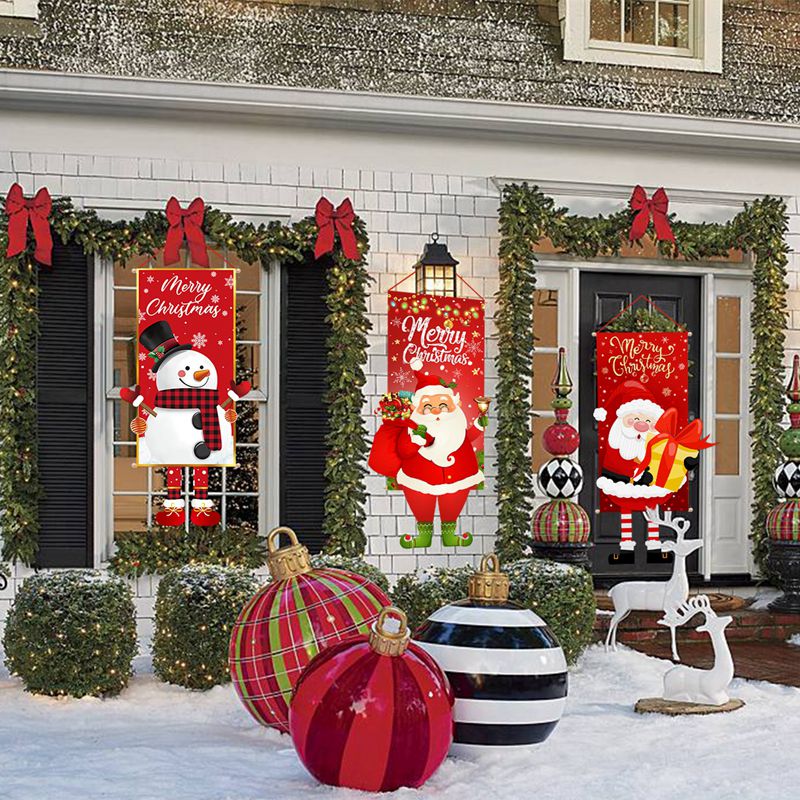 Christmas Hanging Flag Banner -Festive Doorway Decoration for Home, Vibrant Xmas Ornament for Navidad, New Year Celebrations and Winter Holiday Styling