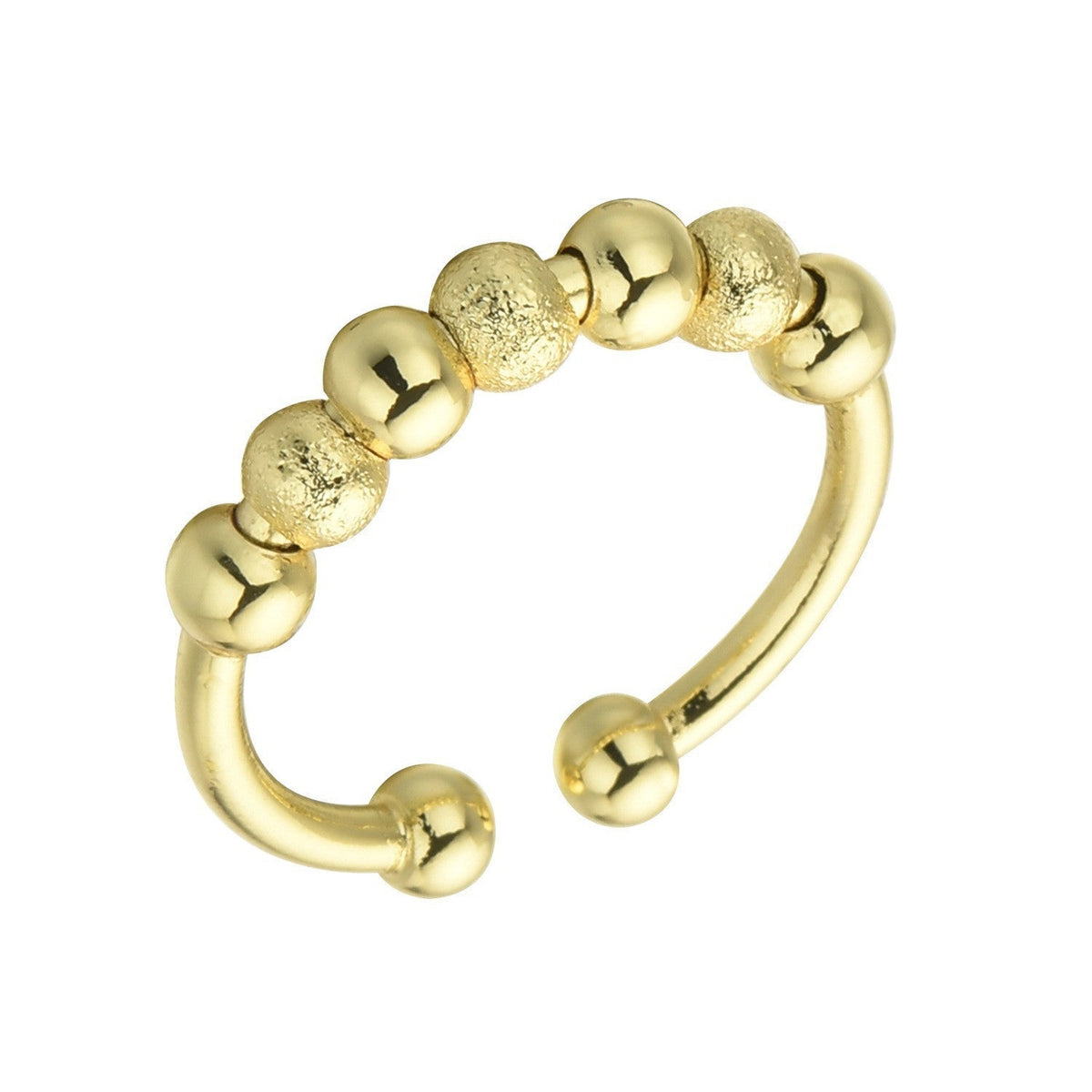 Korean Vintage Beaded Wide Ring – Silver-Tone Open Handmade Jewelry for Women and Couples with Unique Statement Style and Gift Appeal