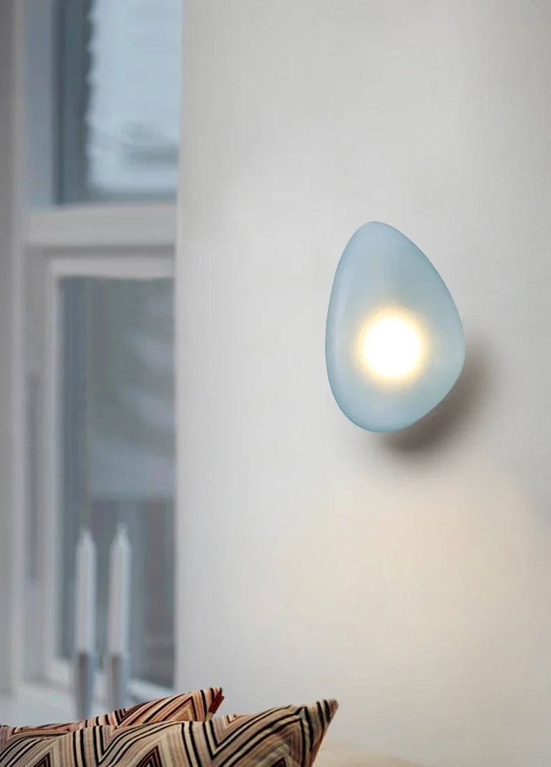 Nordic Pebble Wall Lamp – Creative Designer Shape Sconce for Studies, Bedrooms and Living Rooms with Modern Decorative Ambient Lighting
