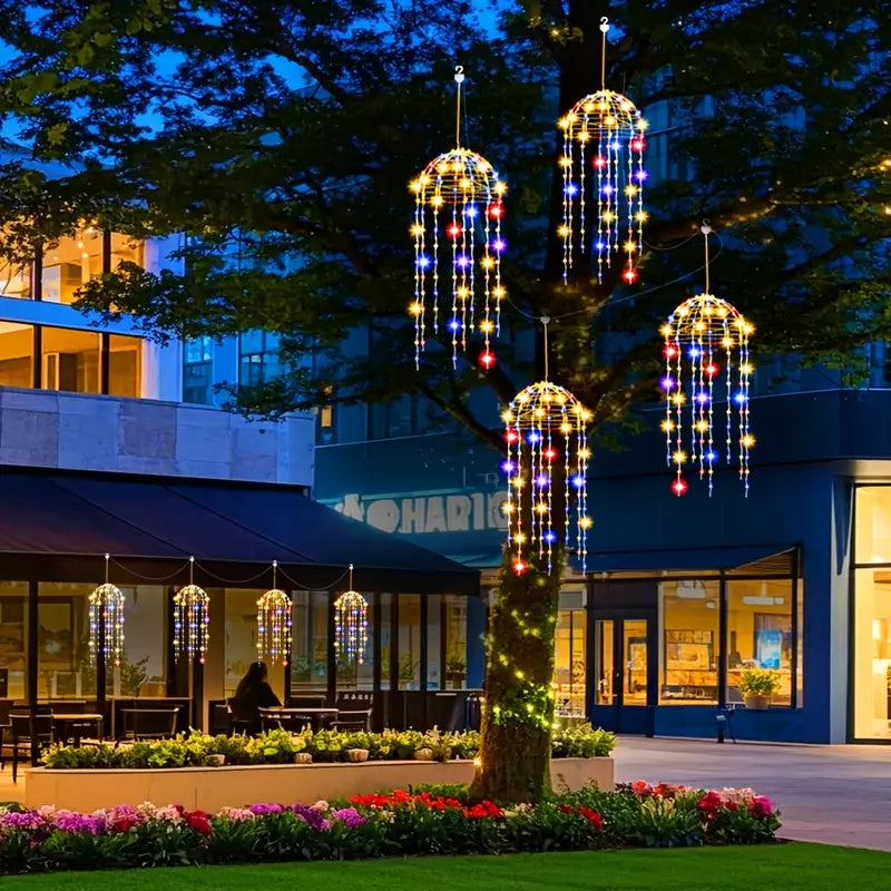 Waterproof Solar Jellyfish Lights - Outdoor Hanging LED Lights with 8 Modes, Decorative Garden Lighting for Yard and Trees