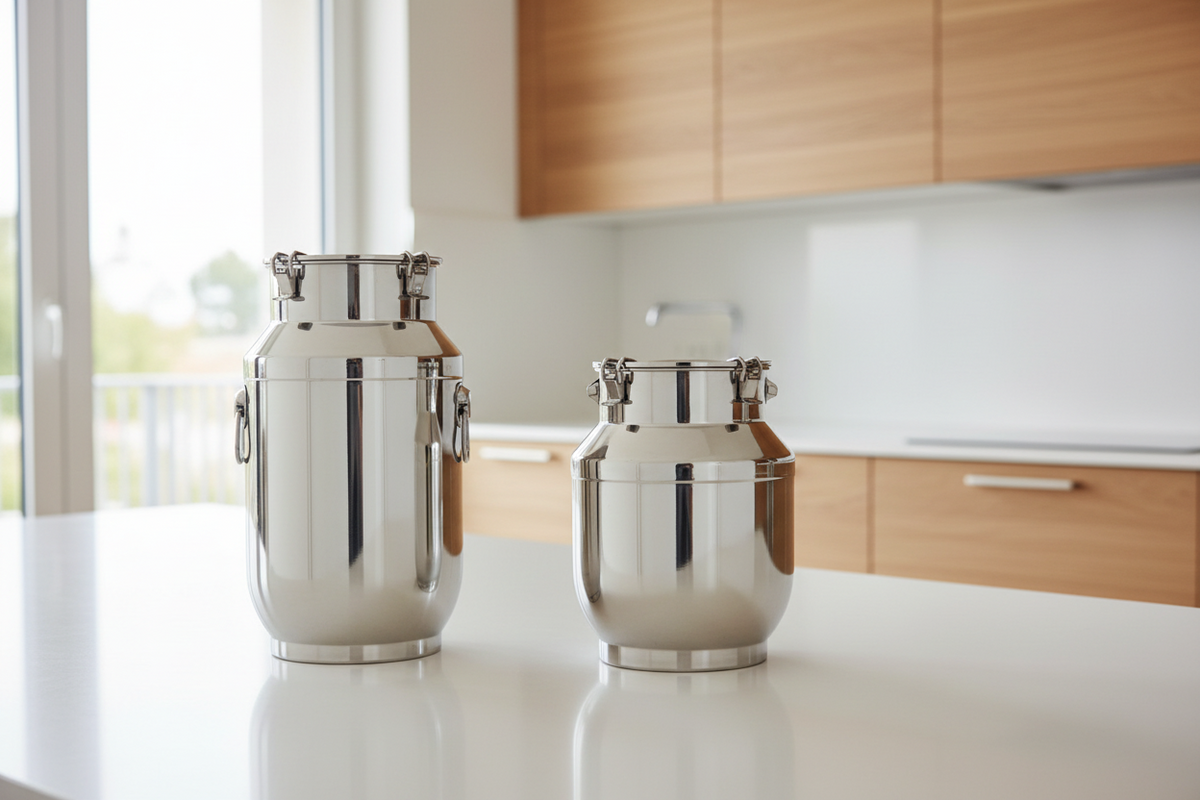 Airtight Stainless Steel Rice Canister – Large-Capacity Anti-Corrosion Food Storage Bin with Lid for Rice, Tea, Grains and Kitchen Organization