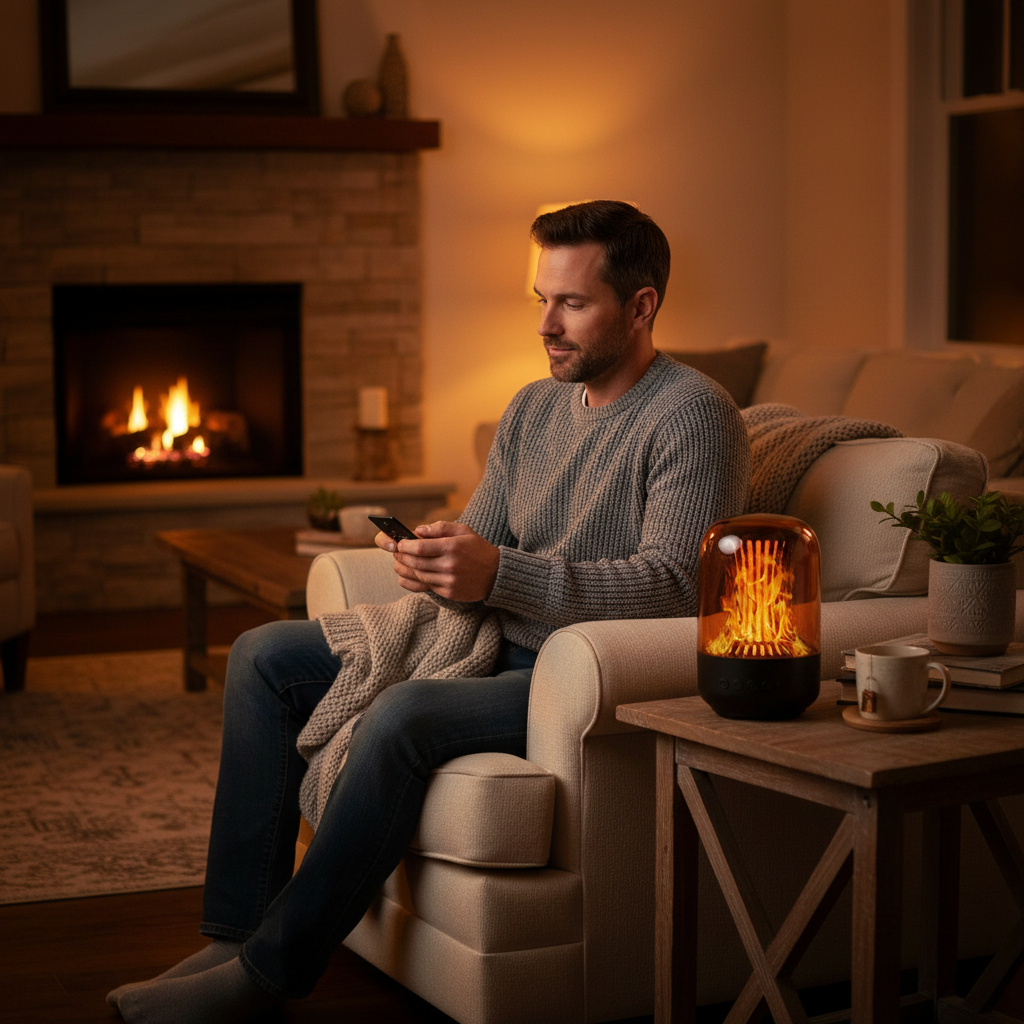 Outdoor Bluetooth Flame Speaker – IPX5 Waterproof LED Torch Speaker with Bluetooth 5.0 for Patios, Gardens, Parties and Atmospheric Gifts