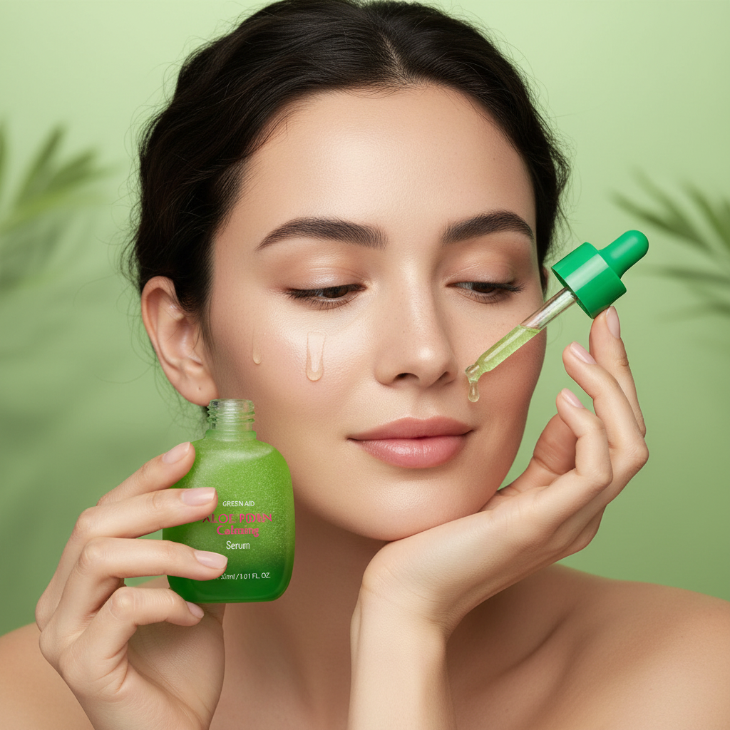 Aloe PDRN Calming Repair Ampoule – Soothing Korean Face Serum for Post Sun Care, Hydration, Skin Recovery and Daily Skincare