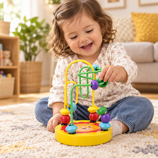Animal Bead Learning Toy – Cute Round-Bead Educational Activity for Babies and Toddlers, Supporting Color Recognition, Coordination and Fine Motor Skills