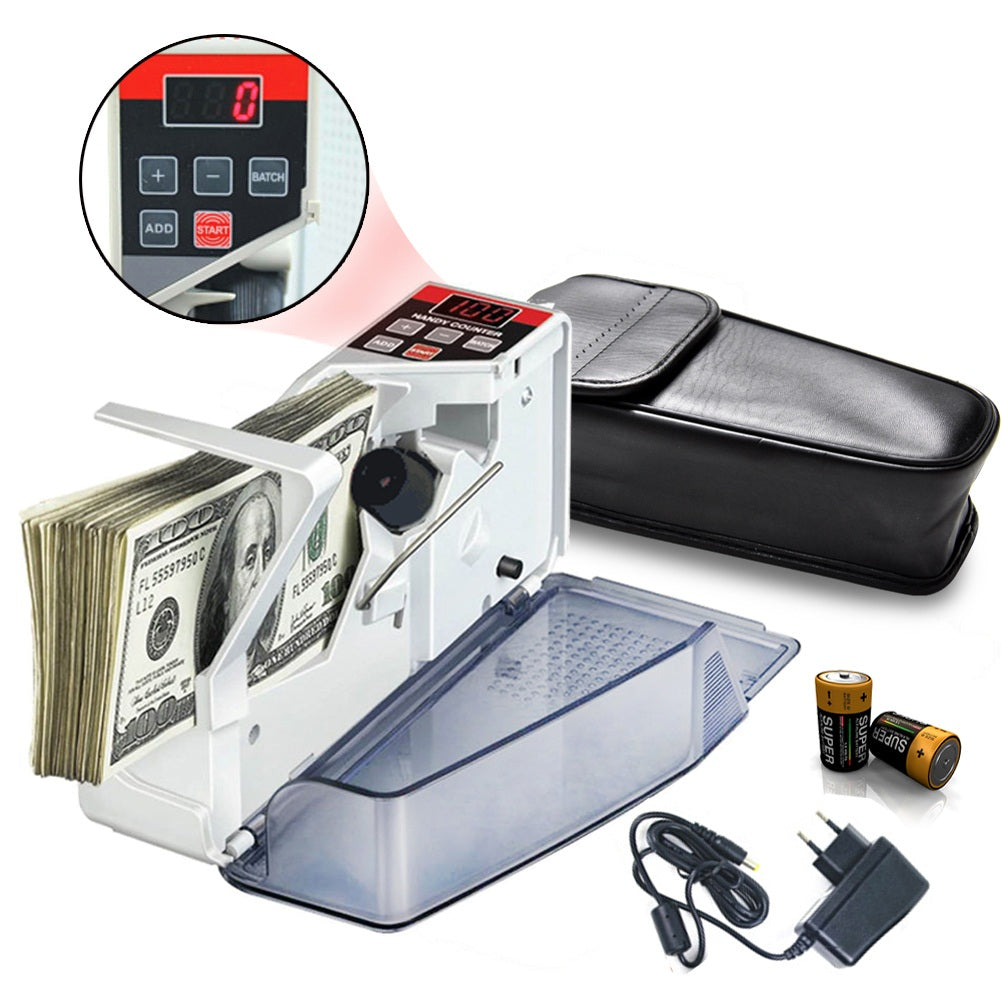 Portable Mini Money Counter – Compact Bill and Currency Counting Machine for Cash Sorting and Banknote Accuracy
