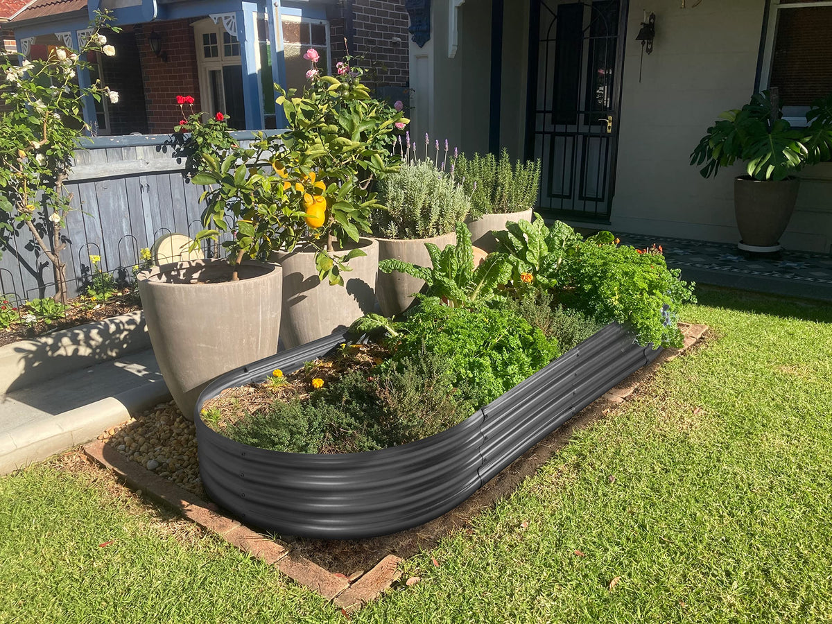 Galvanized Oval Raised Garden Bed Kit – Weather-Resistant, Durable Outdoor Planter Box for Lush Vegetable and Flower Gardening